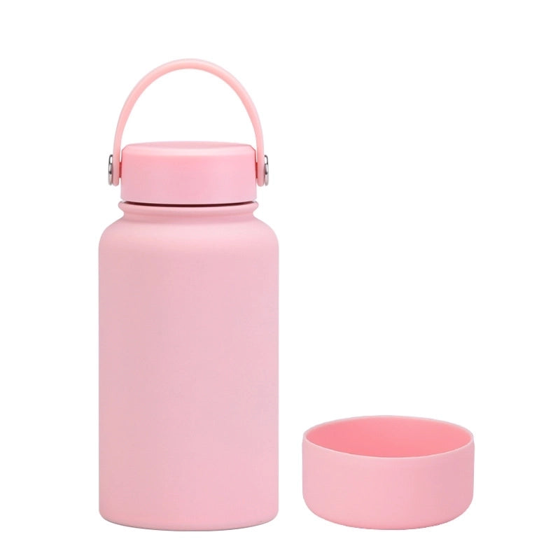 Casual Solid Color Stainless Steel Silica Gel Water Bottles 1 Piece