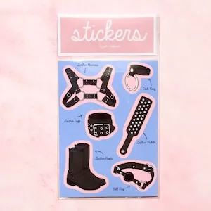 pornhint Pornhint Leather Gear Sticker Sheet