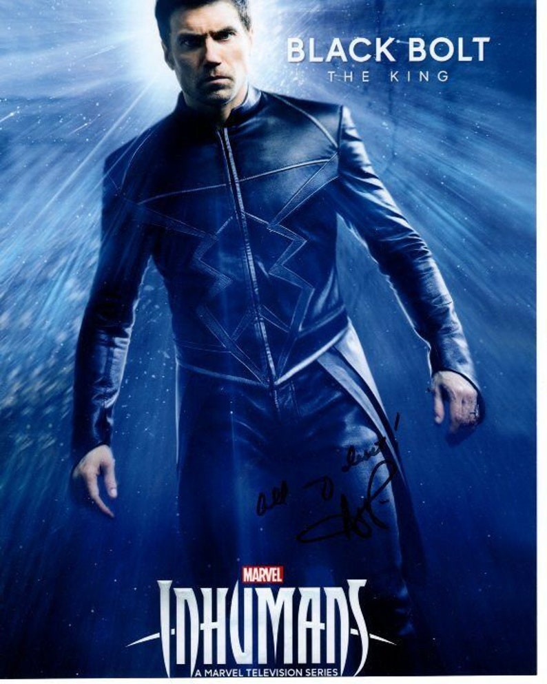 Anson mount signed autographed inhumans black bolt 8x10 Photo Poster painting