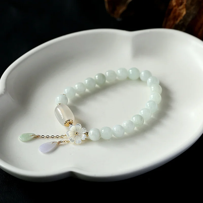 [2022 BTS DALMAJUNG] Unique White Jade Healing Stone Bracelet