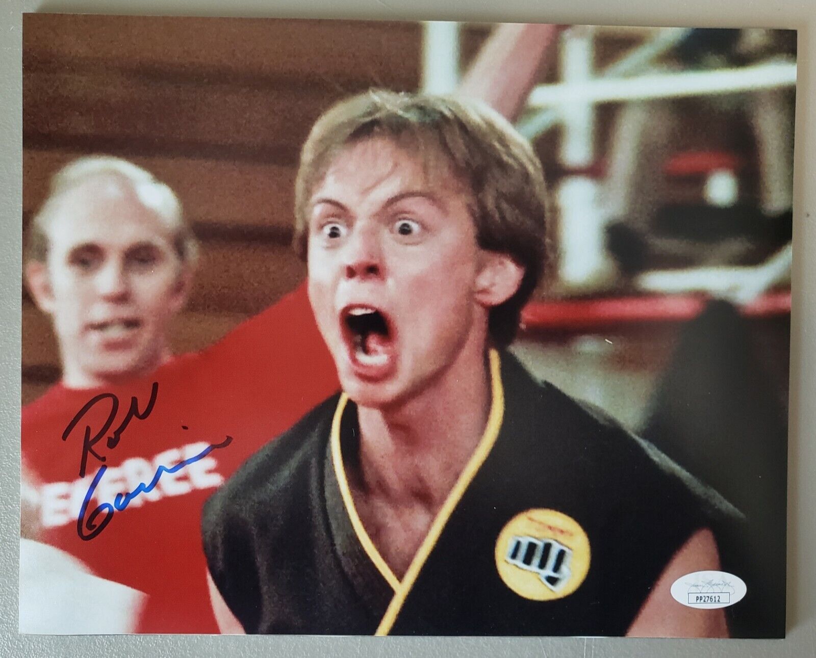 8X10 Autographed by Rob Garrison in The Karate Kid. JSA