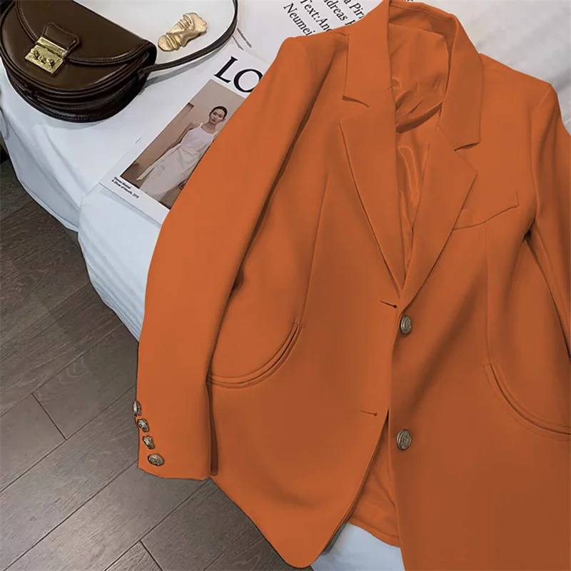 Toloer Toloer Suit Jacket Female GJ Sense Spring Autumn 2024 New Korean Version Fashion In The Long Small Suit Woman-Outfit Ideas