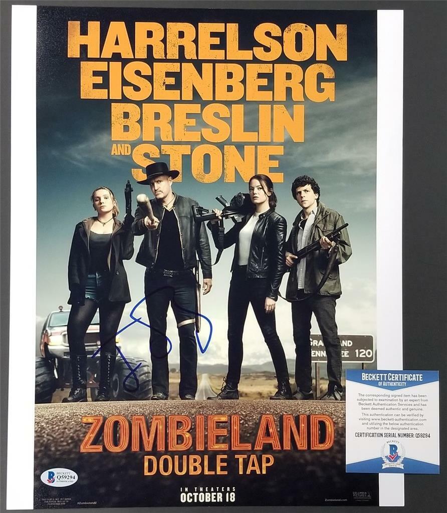 Jesse Eisenberg signed Zombieland Double Tap 11x14 Photo Poster painting #1 ~ Beckett BAS COA