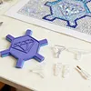 3D-gedruckter sechseckiger Diamant-Malstift mit 5 Ersatzspitzen Diamantmalerkunst-Drill Perlen-Punkt-Stift-Set f&uuml;r erwachsene Anf&auml;nger (blau)
