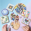 Bamboo wood coaster frame bamboo tray trivet base for the mosaic coaster kit make your own coaster handmade craft project diy craft supplies
