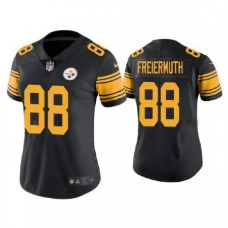 Women's Pittsburgh Steelers #88 Pat Freiermuth Black Color Rush Stitched NFL Jersey(Run Small)