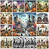 (Multi-Style) Halloween House-11CT Stamped Cross Stitch 50*50cm/19.69*19.69in