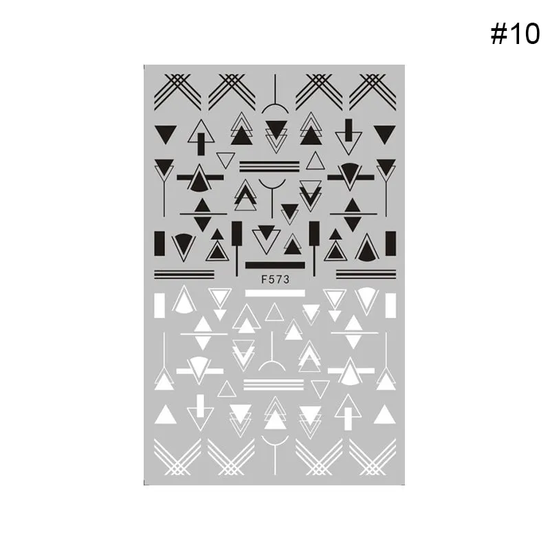 Heart Love Design 3D Nail Sticker English Letter Stickers Face Pattern Trasnfer Sliders Valentine's Day Nail Art Decoration-Nail Inspo