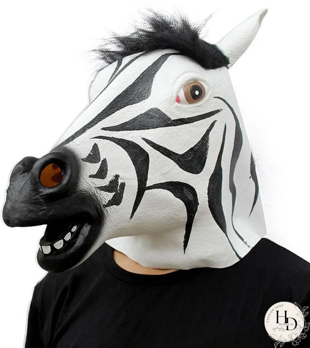 Halloween Zebra Mask Animal Party Full head Mask