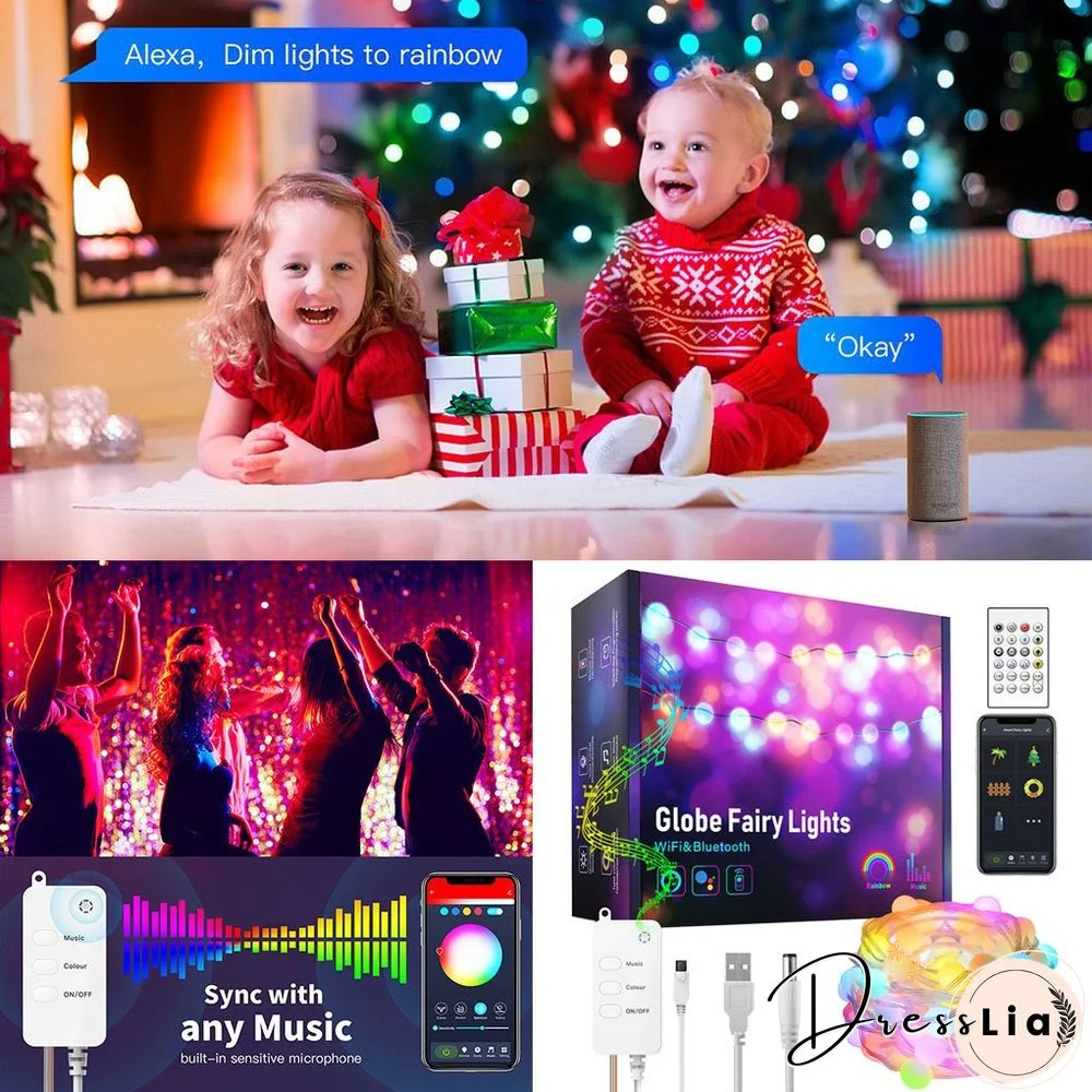 Smart Globe RGB Fairy String Lights For Holiday Decoration