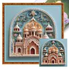 Paper Quilling Castle-14CT Stamped Cross Stitch 40*40cm/15.75*15.75in tapestrymarket