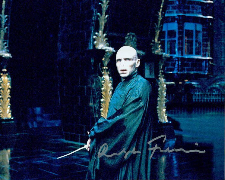 Ralph Fiennes (Harry Potter) in-person signed 8x10 Photo Poster painting