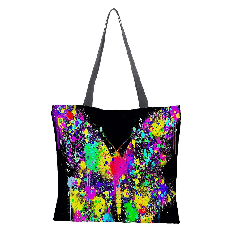 Linen Eco-friendly Tote Bag - Butterfly