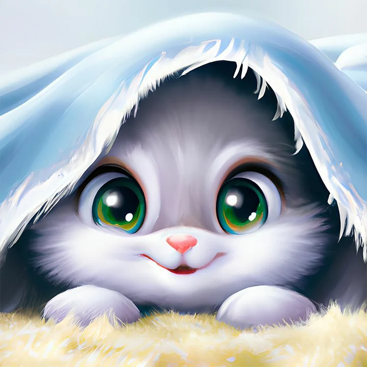 Rabbit 30*30CM (Canvas) Full Round Drill Diamond Painting gbfke