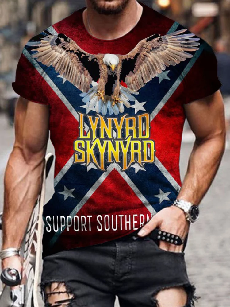 Support Southern Rock Print Men's T-Shirt