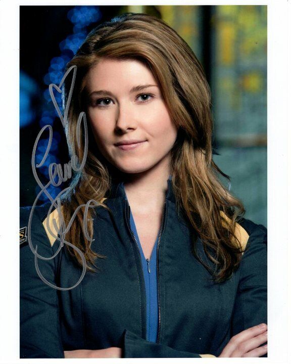 JEWEL STAITE signed STARGATE: ATLANTIS DR. JENNIFER KELLER Photo Poster painting