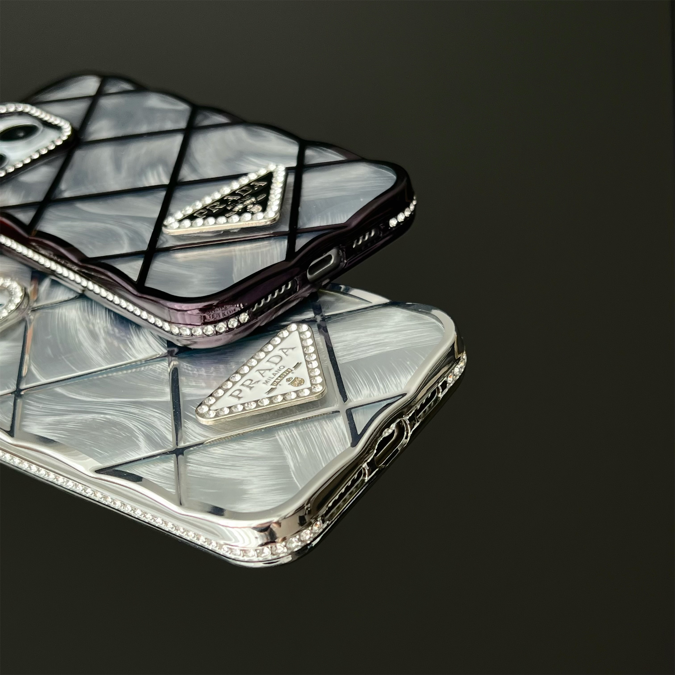 Radiant Prada Diamonds Quilted Apple iPhone Case