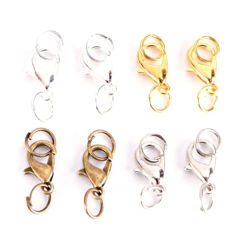 20pcs Large Antique Silver Bronze Plated Arabes Lobster Clasps Hooks for Bracelets Necklace Connector Jewelry Fittings