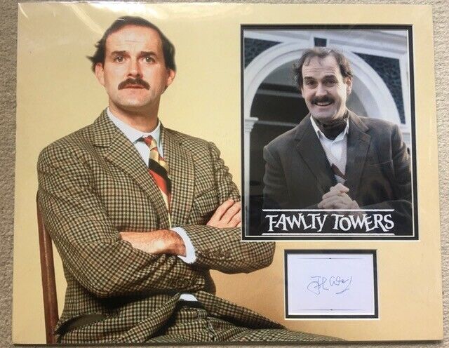 JOHN CLEESE SIGNED FAWLTY TOWERS Photo Poster painting MOUNT UACC REG 242