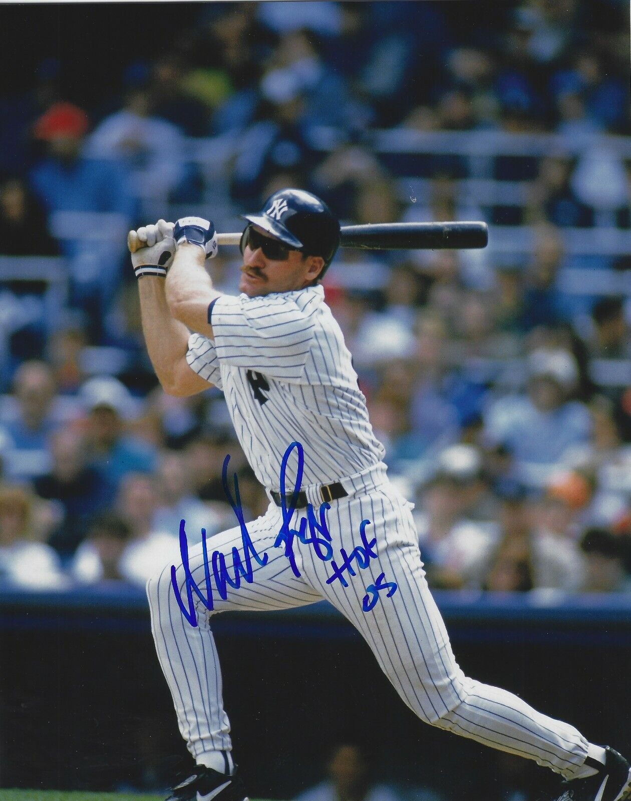 Signed 8x10 WADE BOGGS HOF 05