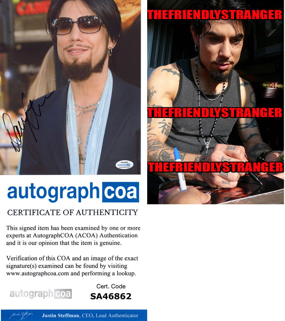 DAVE NAVARRO signed Autographed 8X10 Photo Poster painting PROOF RHCP Jane's Addiction ACOA COA