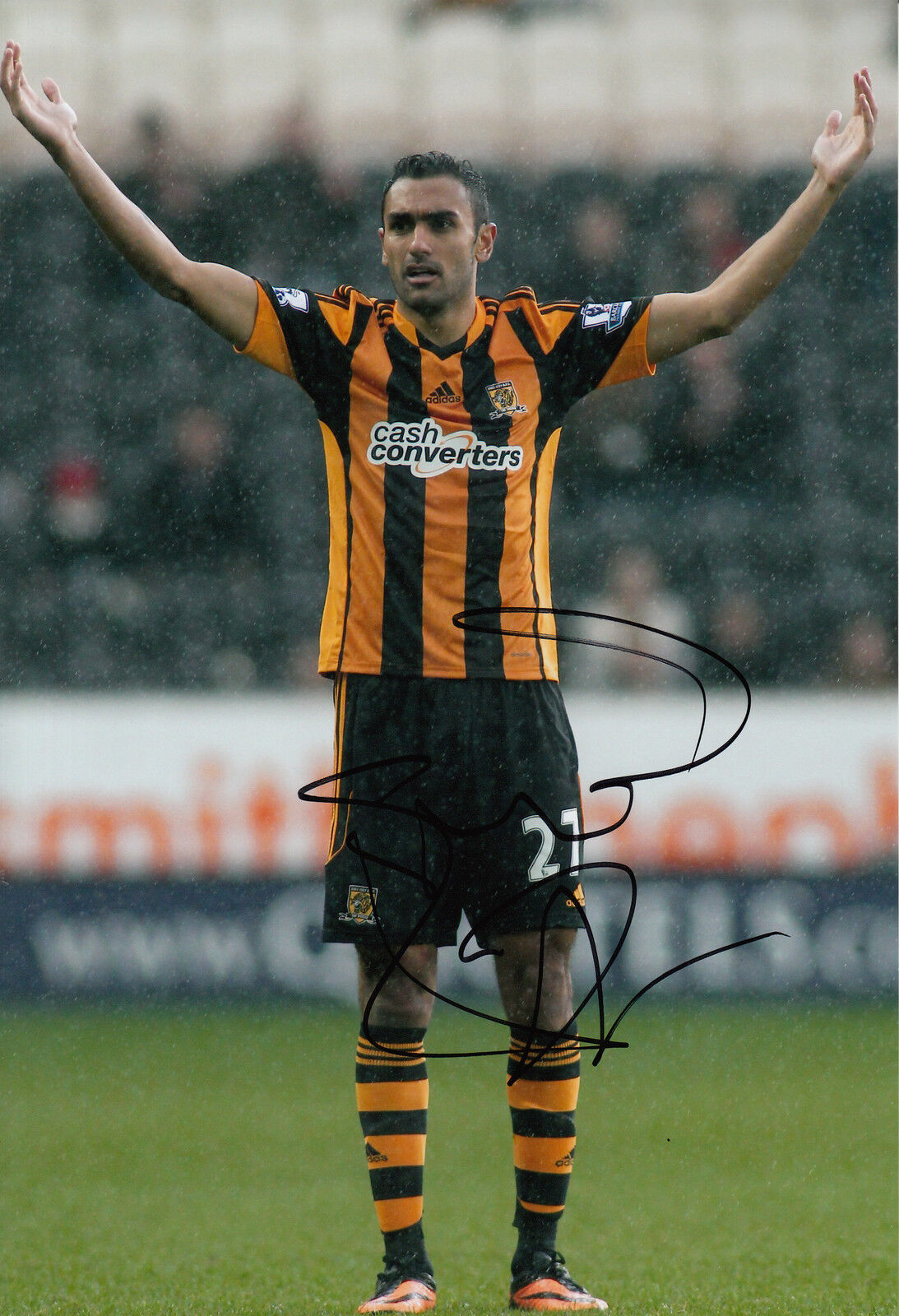 Hull City Hand Signed Ahmed Elmohamady 12x8 Photo Poster painting 6.