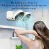 2024 New Summer Portable Mini Rechargeable USB Double-head 360&deg; Rotatable Desktop Electric Fan With LED light