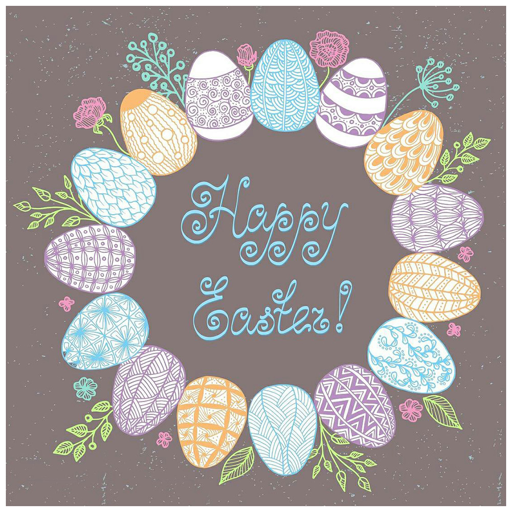 

Easter Wreath - Round Drill Diamond Painting - 30*30CM, 501 Original