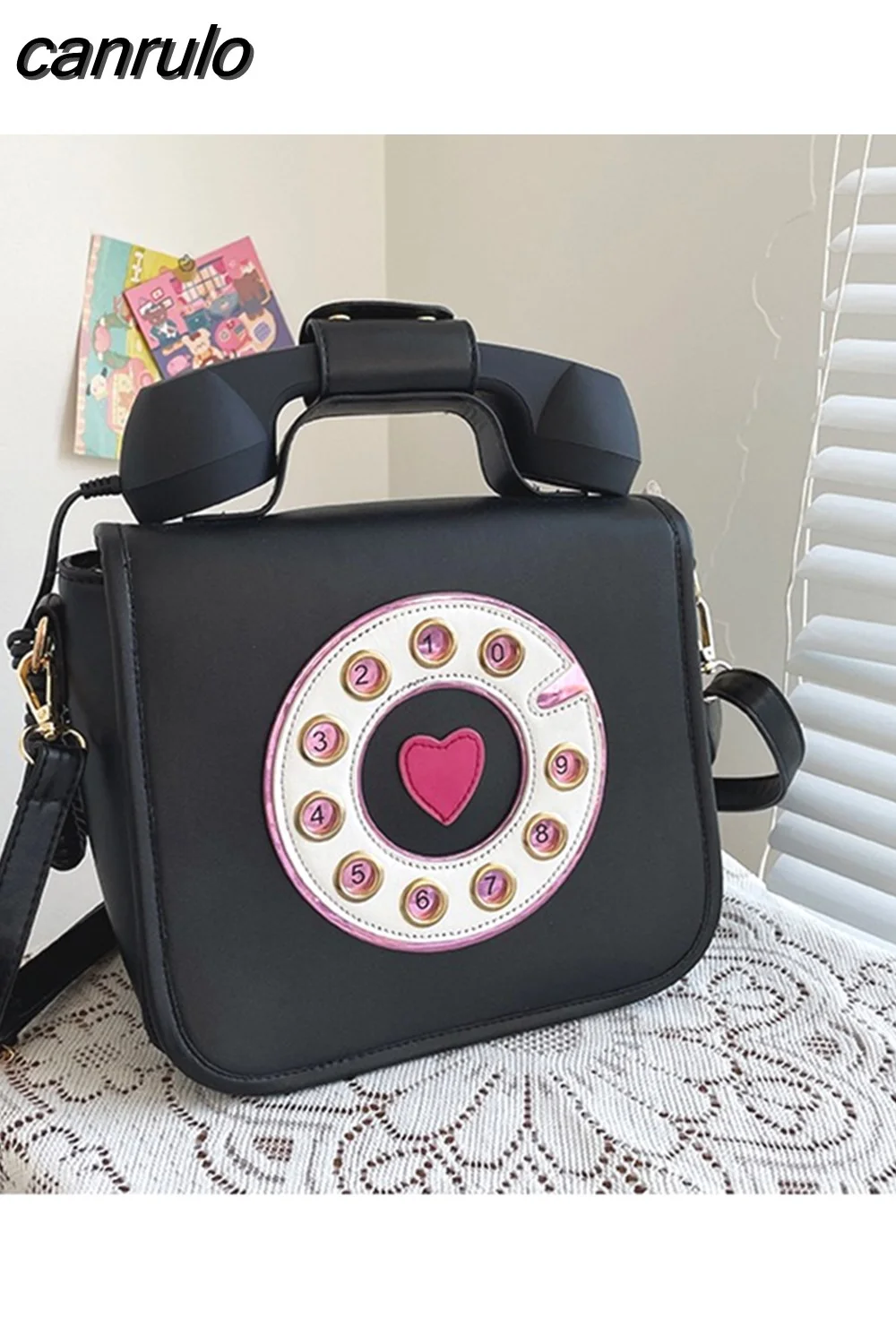 canrulo new trend women spring handbags phone Kawaii PU Leather Cute originality fashion designer school Casual Sweet girls‘s bags