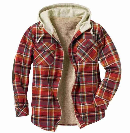 Christmas 2022Plaid Stitching Men's Outdoor Jacket