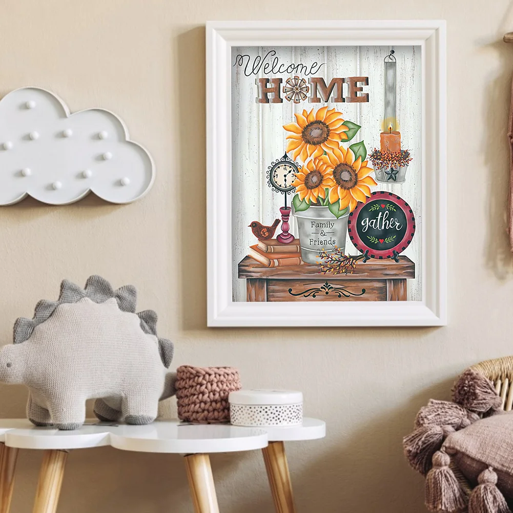 Full Round Diamond Painting 30*40cm - Sunflower Home