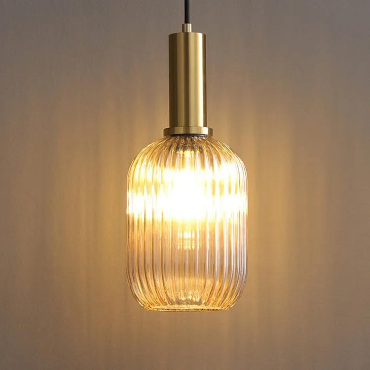 Retro Lantern Shape Stained Glass Pendant Light