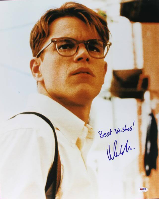 Matt Damon Talented Mr. Ripley Signed Authentic 16X20 Photo Poster painting PSA/DNA #U70502
