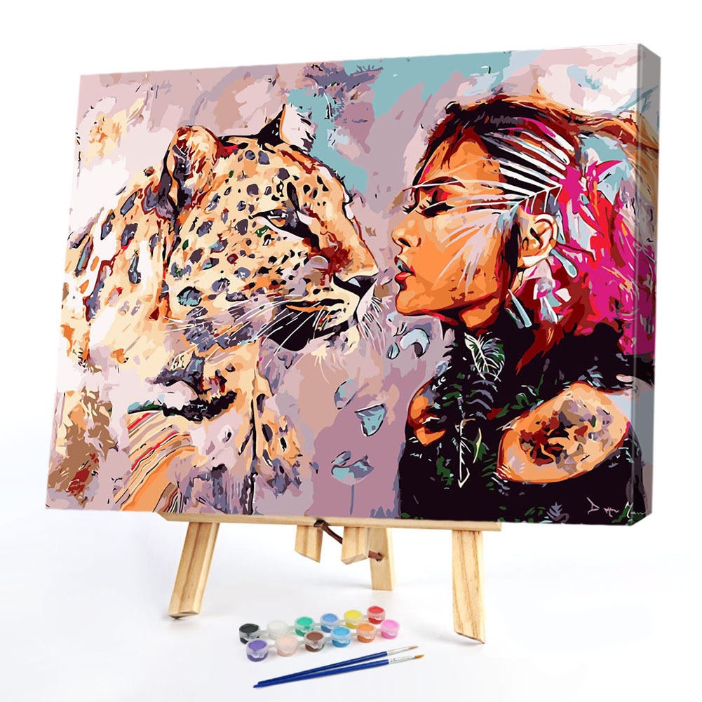 

40*50CM Paint By Numbers-Beauty Tiger, 501 Original