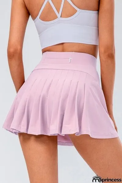 High Waist Pleated Active Skirt