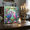 Kit de peinture diamant pour forme sp&eacute;ciale &agrave; forme d&rsquo;oiseau DIY avec cadre 25x25cm points diamant&eacute;s, peintures artistiques pour adultes, d&eacute;coration i
