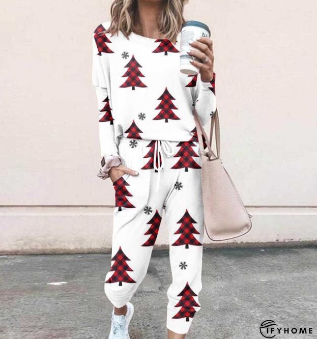 Christmas V-Neck Casual Two Piece Sets | IFYHOME