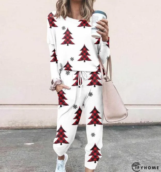 Christmas V-Neck Casual Two Piece Sets | IFYHOME