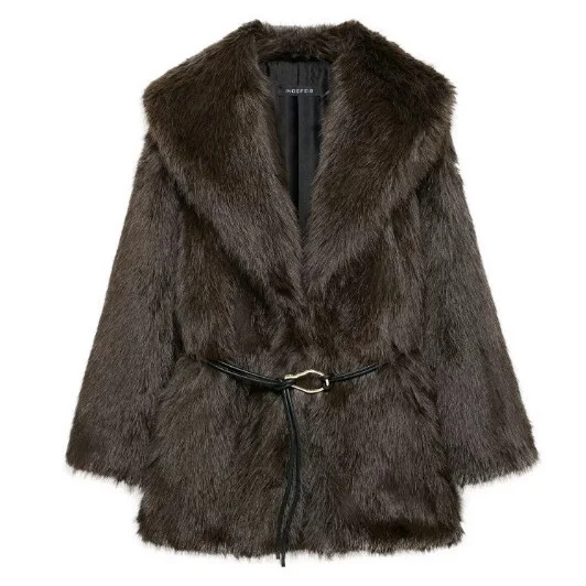 Nigikala Nigikala Women's Clothing Explosion Autumn And Winter Street Fashion Faux Fur Warm Jacket