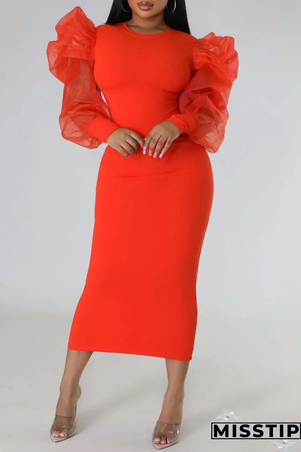 Black Fashion Casual Solid Patchwork O Neck Long Sleeve Dresses