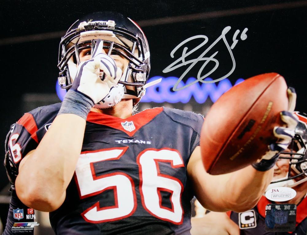 Brian Cushing Autographed 8x10 PF Shhhh!!! Photo Poster painting- JSA Witness Authenticated