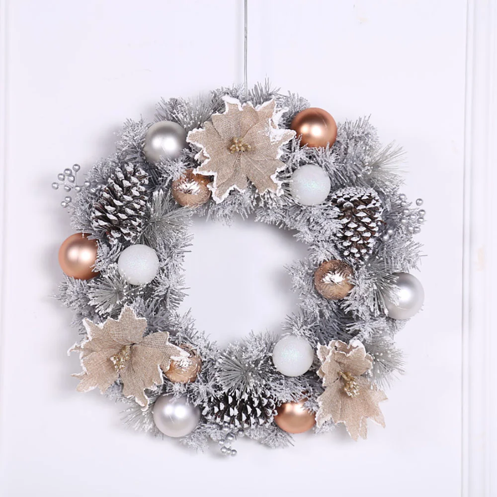 Festive decoration Christmas silver garland ornaments props