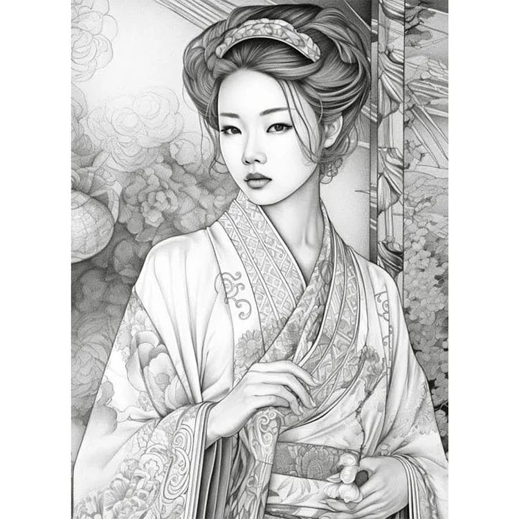 Beautiful Ancient Style Girl 11CT/16CT Stamped Cross Stitch 30*40CM/40*50CM