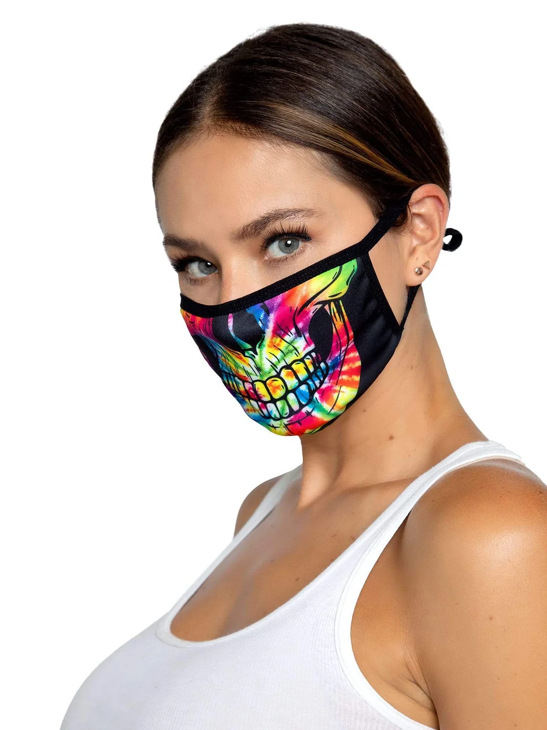 Tie Dye Skull Face Mask