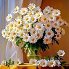 Bouquet de marguerites Full DIY 5d trous ronds diamants kits de peinture pour adultes/d&eacute;butants id&eacute;es cadeaux d&eacute;co maison peintures &agrave; points diamants 