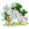 Lucky Rabbit - 14CT Stamped Cross Stitch 17*15cm/6.69*5.91in(Brand)
