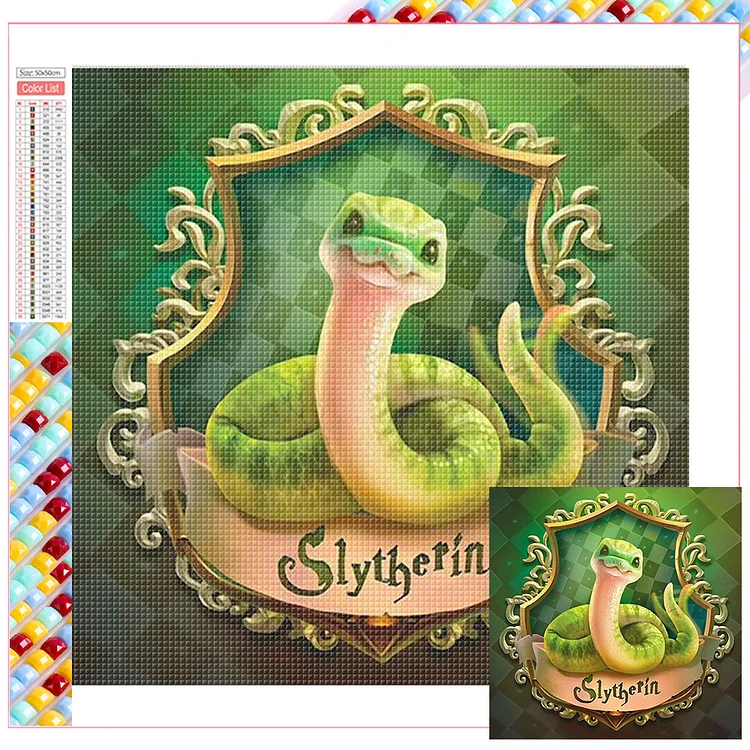 Harry Potter Slytherin 50*50CM (Canvas) Full Square Drill Diamond Painting gbfke