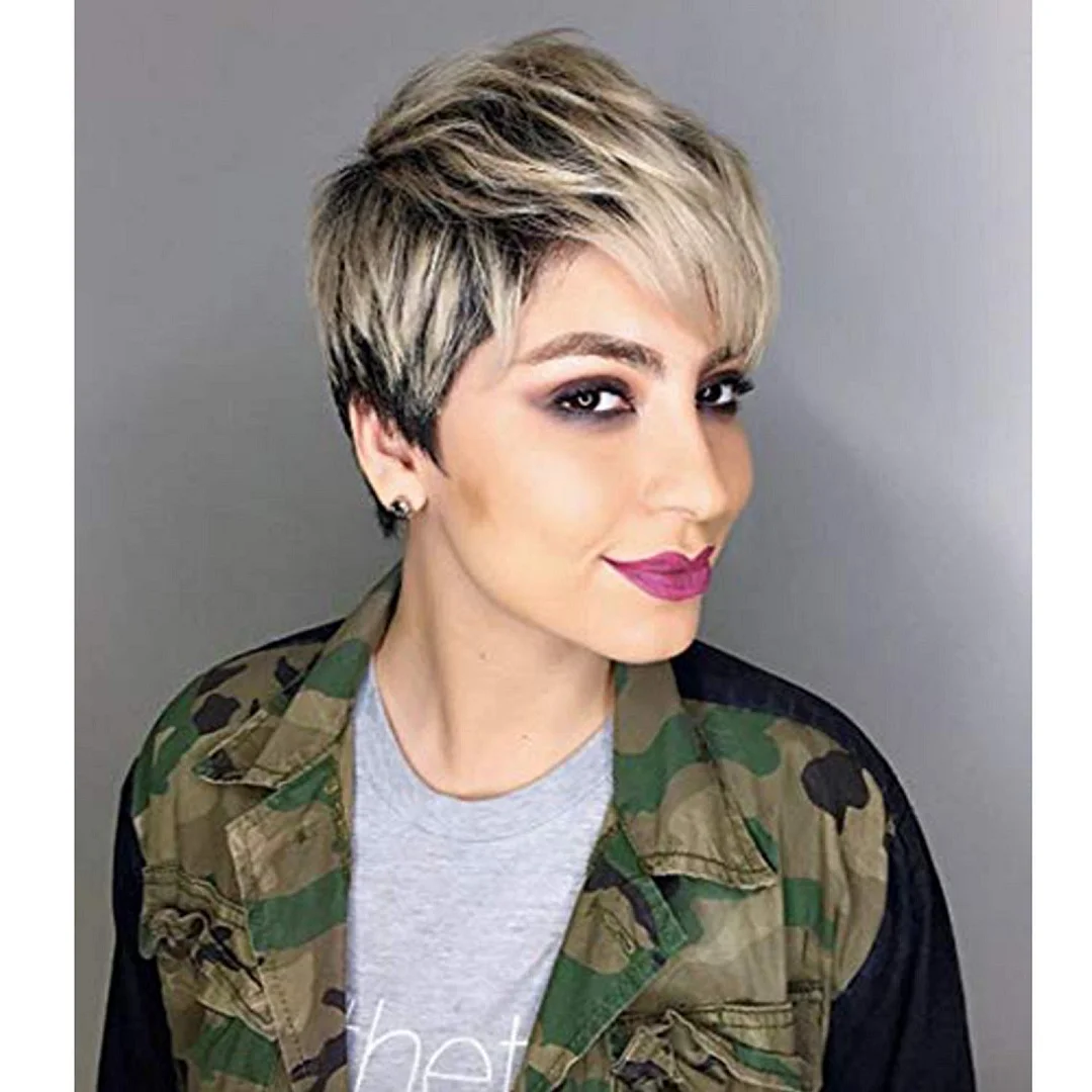 Hot Selling Fashion Short Hair Female Oblique Bangs Natural Chemical Fiber Headgear