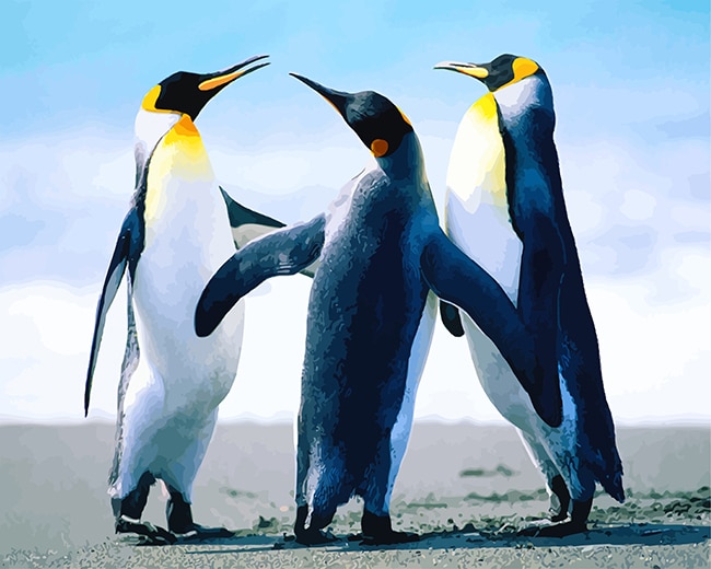 

Cute Penguins – Paint By Numbers - 40*50CM, 501 Original