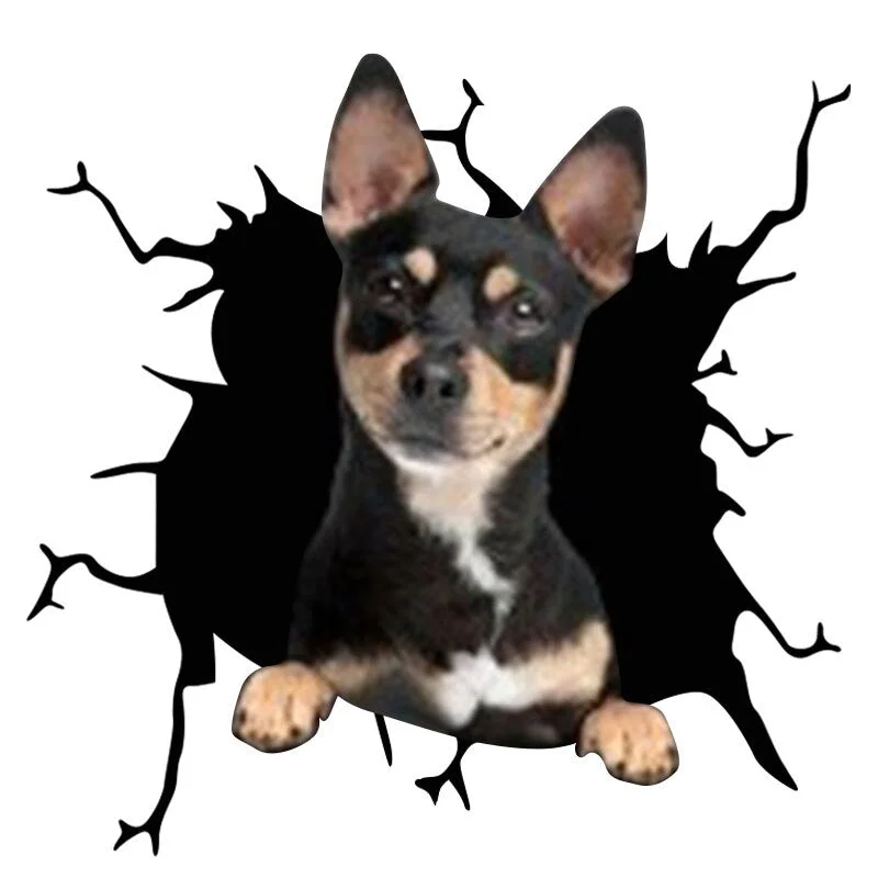 Electrostatic Glass Film Simulation Funny Car Window Sticker Dog Creative Broken Car Decorative Window Painting Waterproof